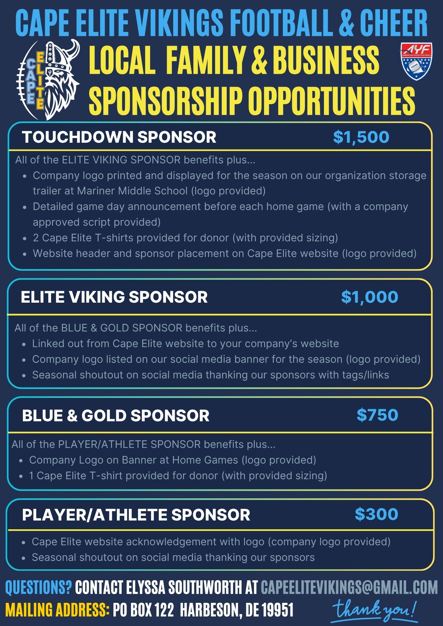 business sponsorship flyer